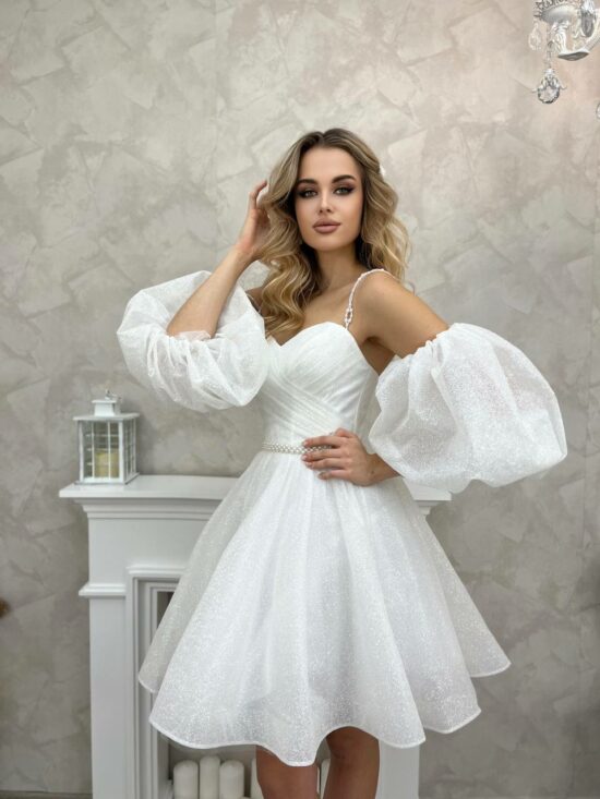 Короткое свадебное платье