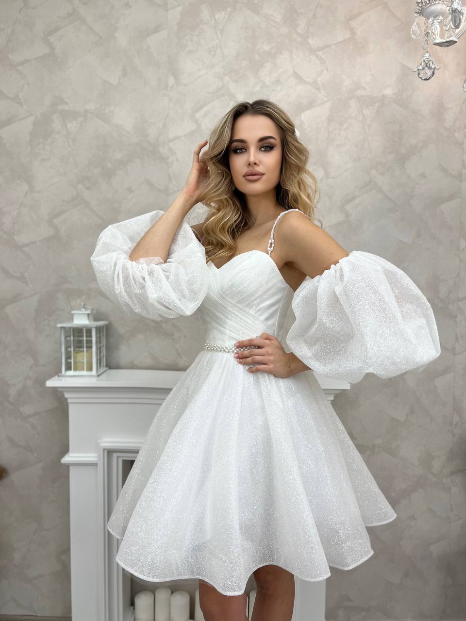 Короткое свадебное платье