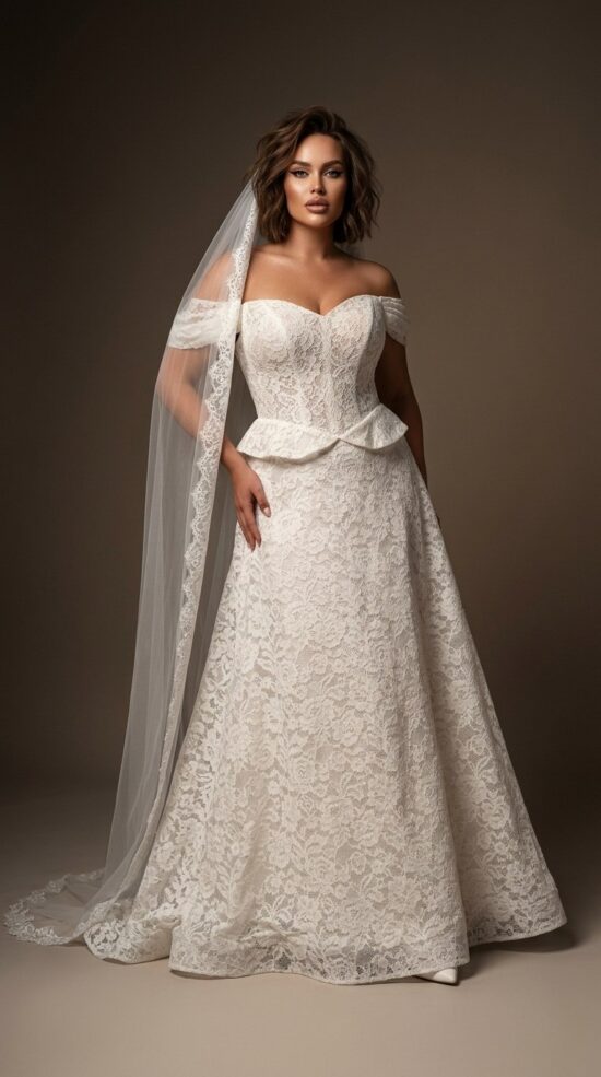 Свадебное платье Одета Луциана ламбрекен